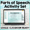 Parts of Speech DIGITAL Activity Set - ZERO Prep - The Sparkly Notebook