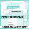Parts of Speech DIGITAL Activity Set - ZERO Prep - The Sparkly Notebook