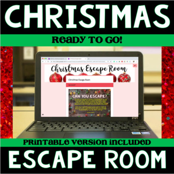 ELA Christmas Activities for Middle School: ELA Digital Escape Room