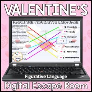 Valentines Day Figurative Language Digital Escape Room