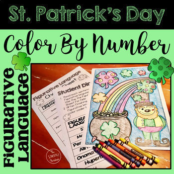 St. Patrick's Day Activity for Middle School ELA: Figurative Language Color By Number