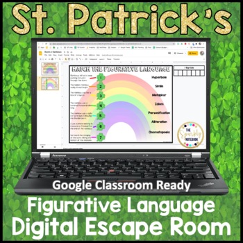 St. Patrick's Day Activity for Middle School ELA: Figurative Language Escape Room