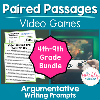 Easy Middle School ELA Activities for the Weeks Surrounding Spring Break (Video Game Paired Passages)