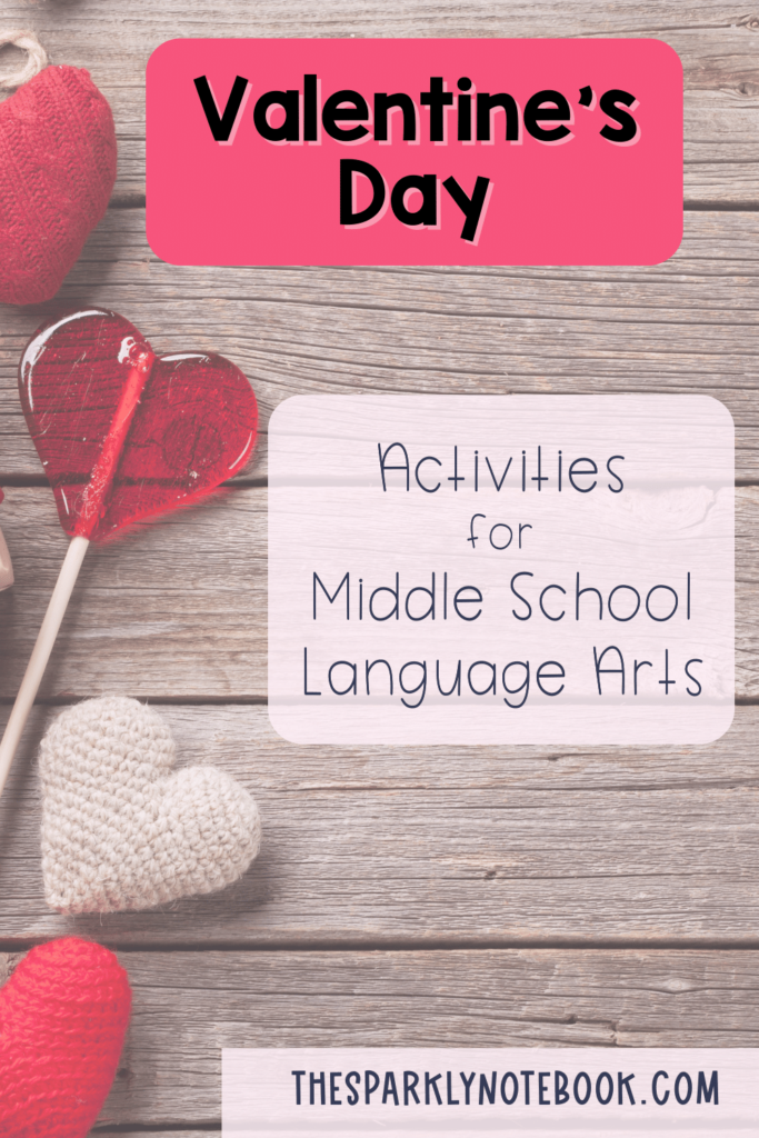 Pin Image - Valentine's Day Activities for Middle School Language Arts