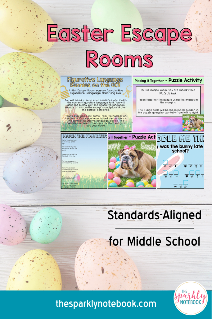 Pin Image - Easter eggs and pictures of digital escape rooms
Test states "Easter Escape Rooms - Standards-Aligned for Middle School"