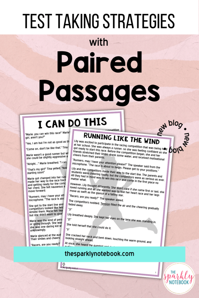 Pin Image - Two Paired Passages
Text reads "Test Taking Strategies with Paired Passages"