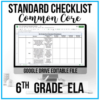 Preparing Middle School Students for standardized tests: 6th grade standards checklist