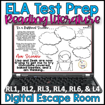 Educational ELA Escape Room Example: ELA Test Prep Escape Room