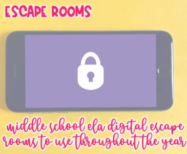 Middle School ELA Digital Escape Rooms to Use Throughout the Year