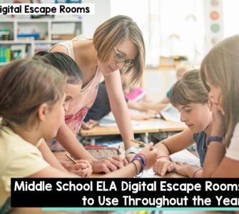 Middle school ELA digital escape rooms to use throughout the year