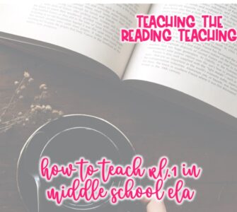 How to teach RL.1 in Middle School ELA