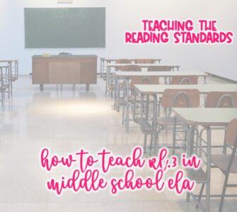 How to teach RL.3 in Middle School ELA