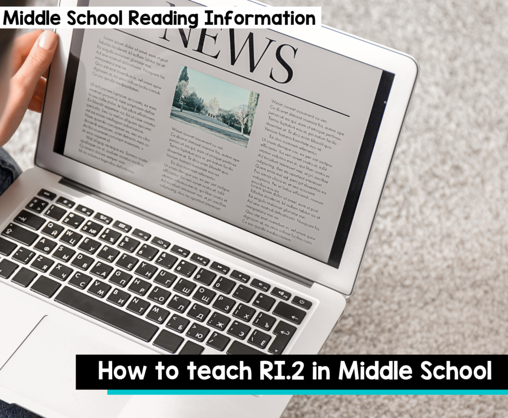 How to Teach RI.2 in Middle School ELA