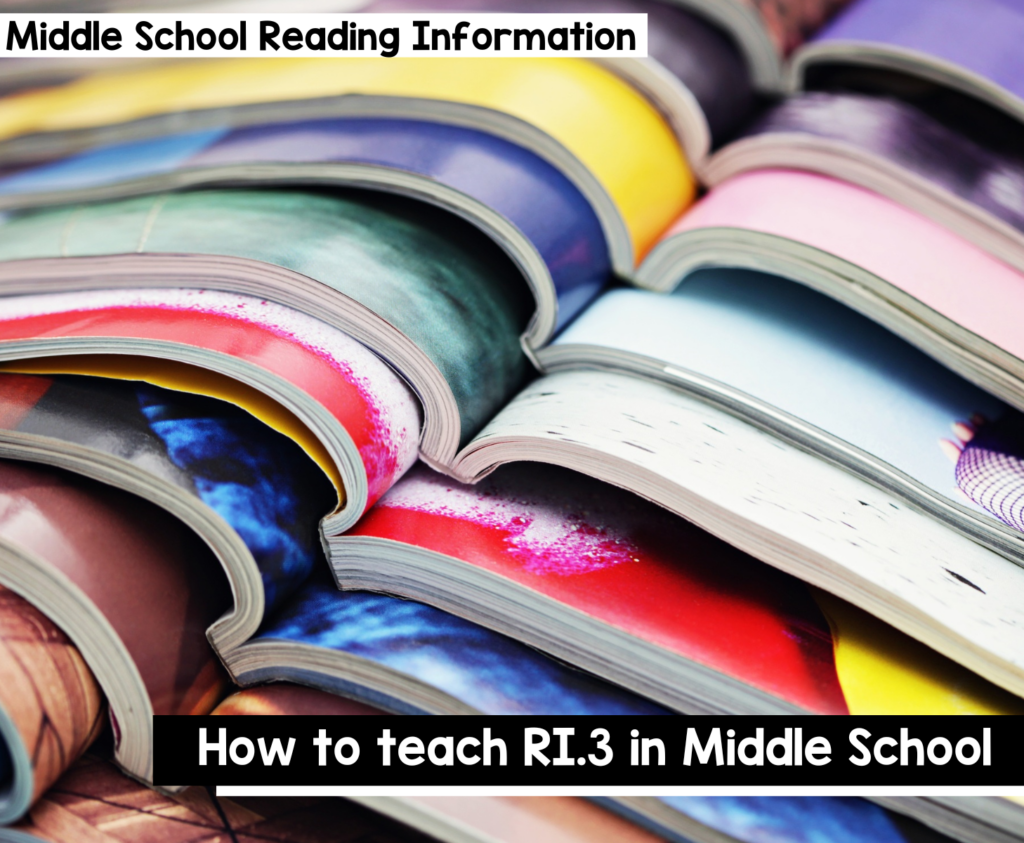 How to Teach RI.3 in Middle School ELA