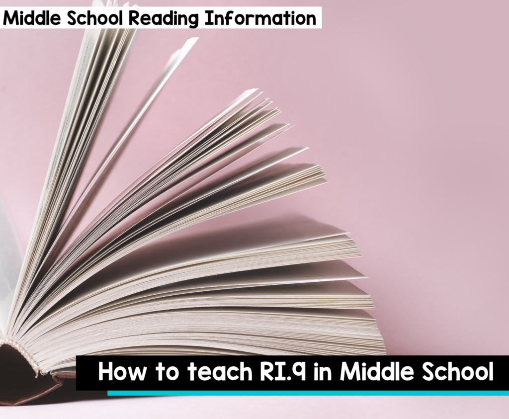 How to teach RI.9 in middle school ELA.