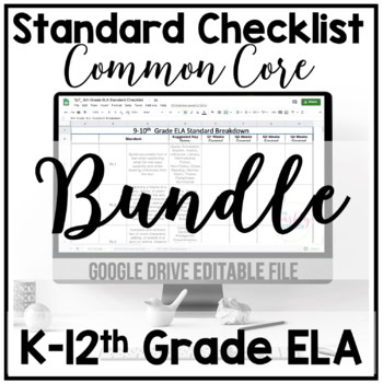 Common Core Bundle (Checklists)